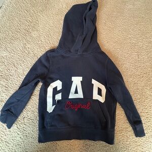GAP Kids Dark Blue Hoodie with White and Red Accents